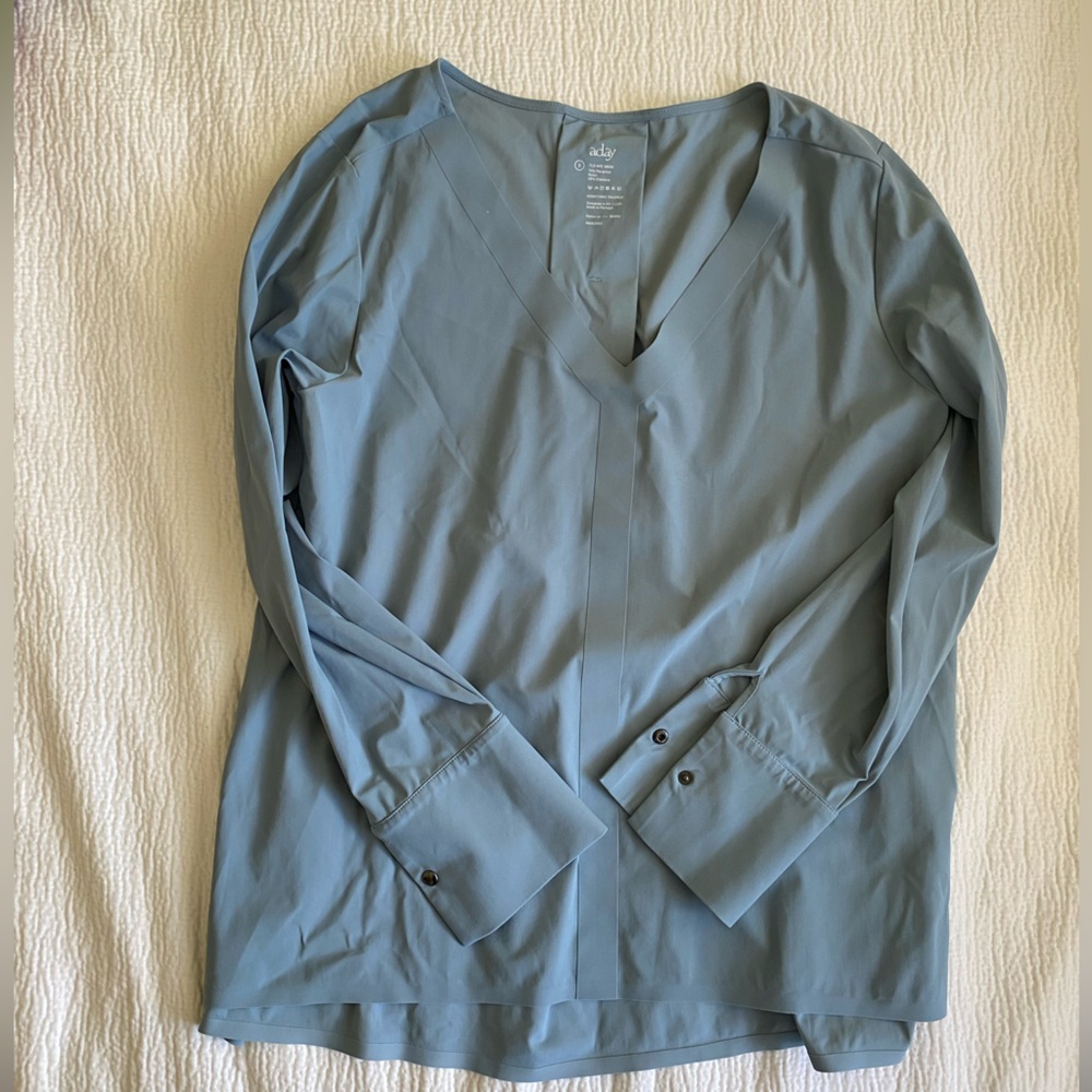 ADAY something tailored light Slate Blue Top